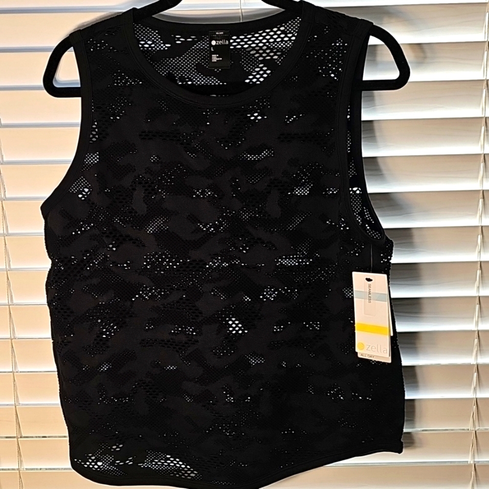 Zella Sleeveless Tank Black Size Large NWT